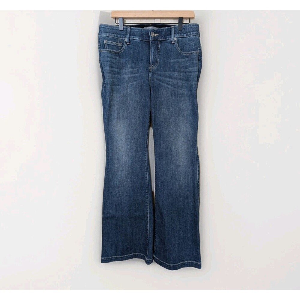 Torrid Bombshell Flare Jeans Womens 14R High Rise Stretch Blue Denim